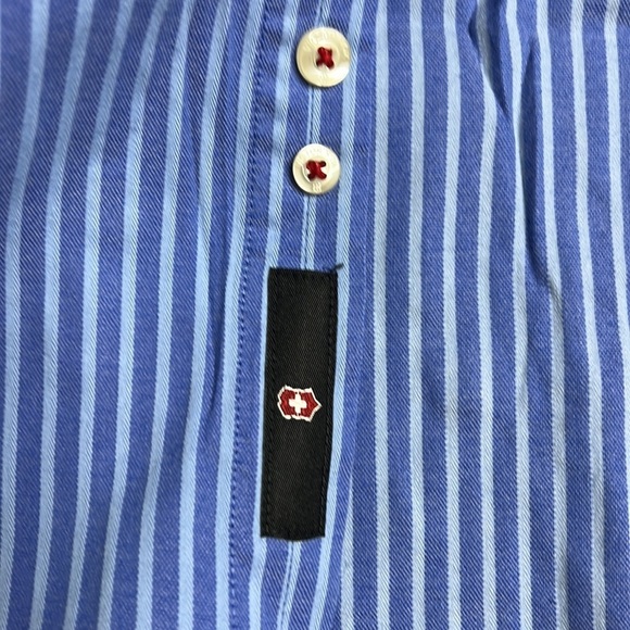 Victorinox  blue pinstripe button down shirt - Picture 6 of 7